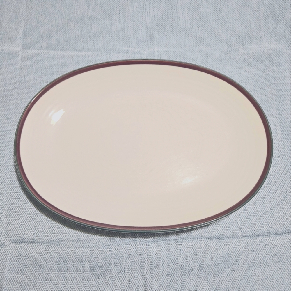 Pfaltzgraff Vintage‎ Juniper Oval Serving Platter Stoneware Dinner USA 14"